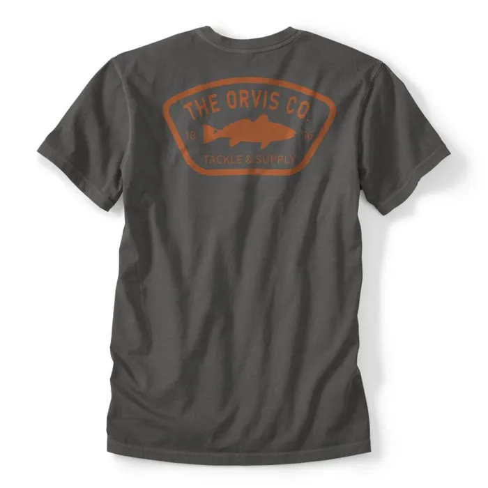Men Fish Badge TShirt Titanium Orvis Shirts