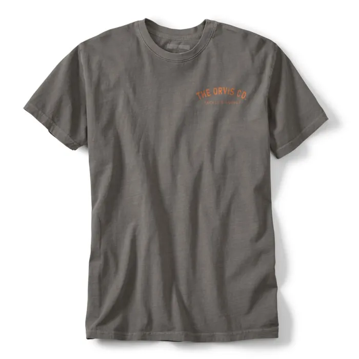 Men Fish Badge TShirt Titanium Orvis Shirts