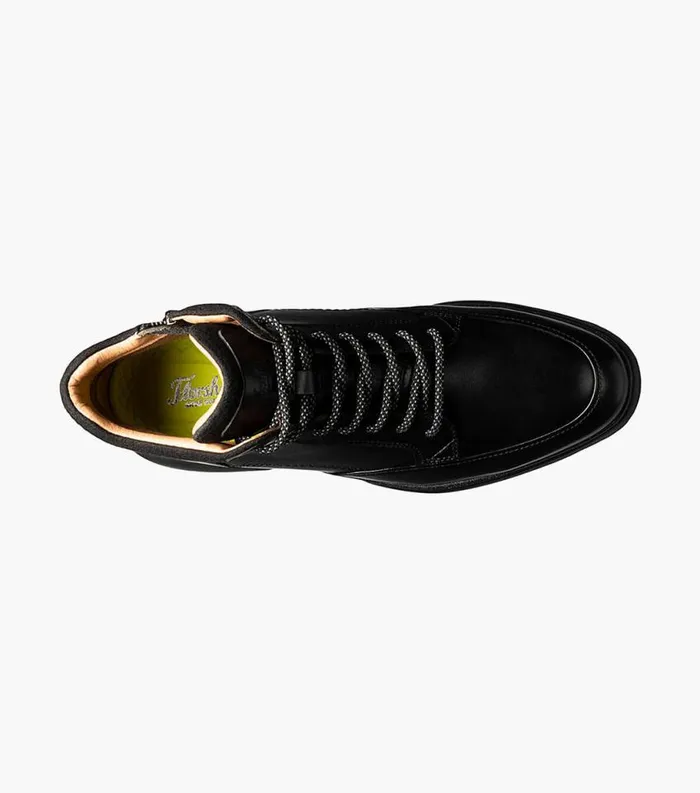 Men Flair Moc Toe Lace Up Boot Black Florsheim Casual Shoes