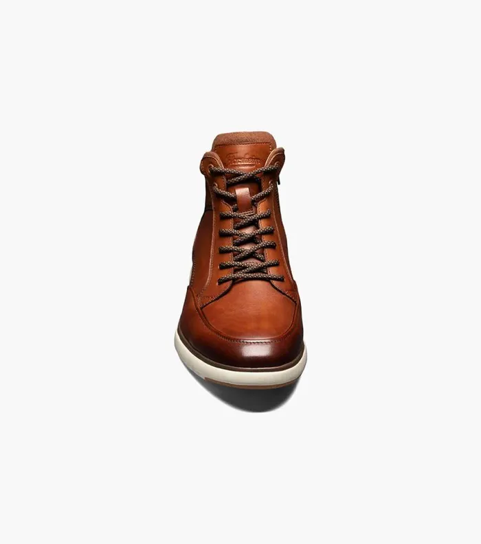 Men Flair Moc Toe Lace Up Boot Cognac Florsheim Casual Shoes
