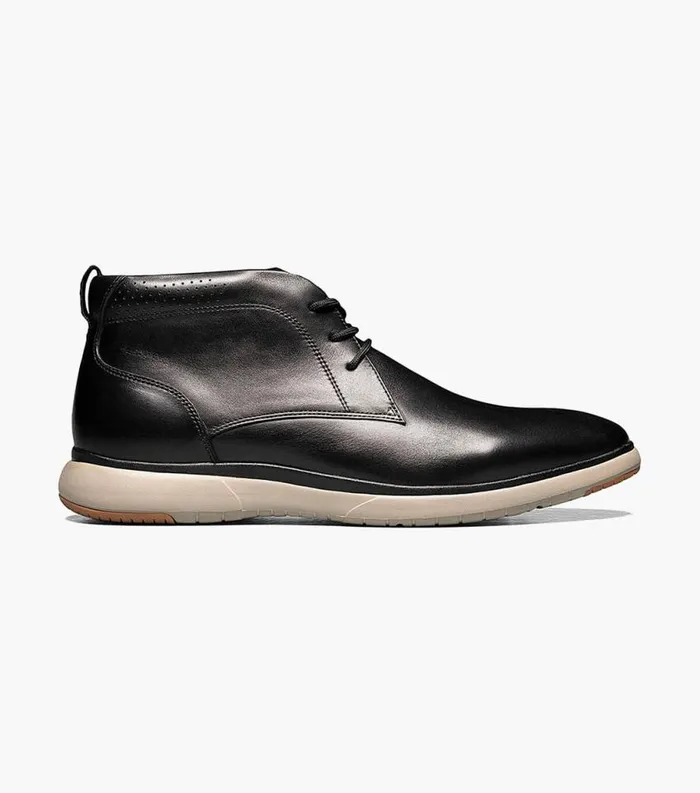 Men Flair Plain Toe Chukka Boot Black Florsheim Casual Shoes