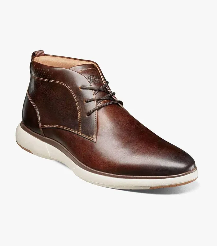 Men Flair Plain Toe Chukka Boot Brown Florsheim Casual Shoes
