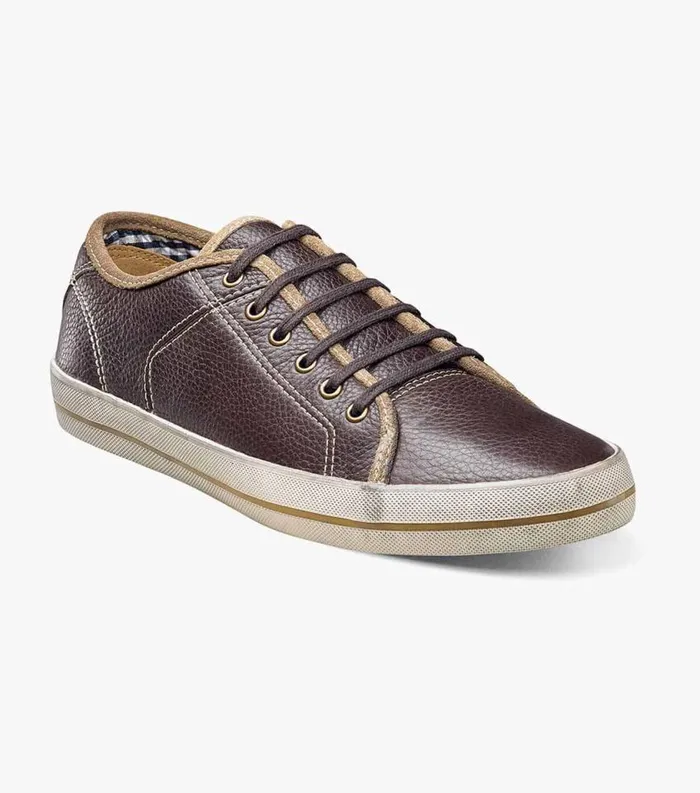 Men Flash Plain Toe Lace Up Brown Tumbled Florsheim Casual Shoes