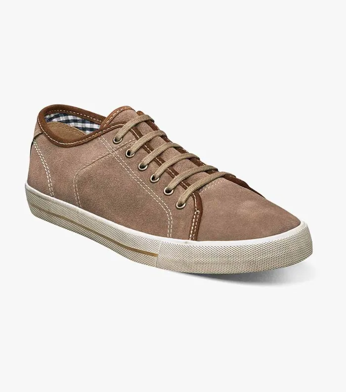 Men Flash Plain Toe Lace Up Stone Florsheim Casual Shoes