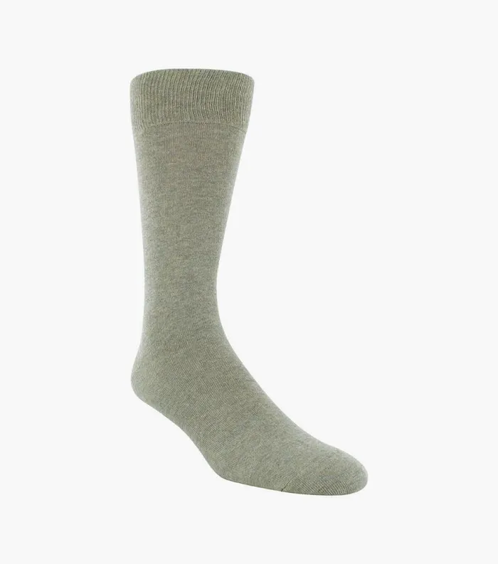 Men Flat Knit Crew Dress Socks Sand Florsheim Socks