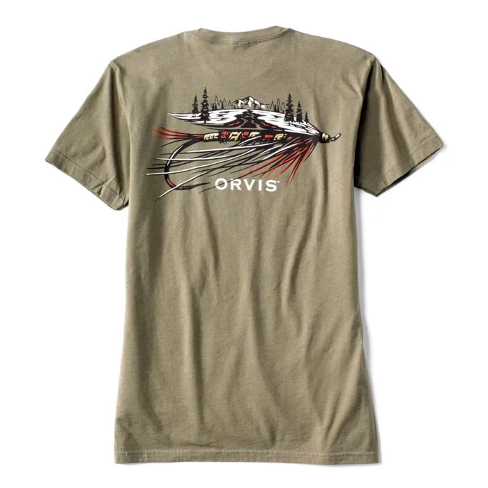 Men Fly Landscape TShirt Olive Orvis Shirts