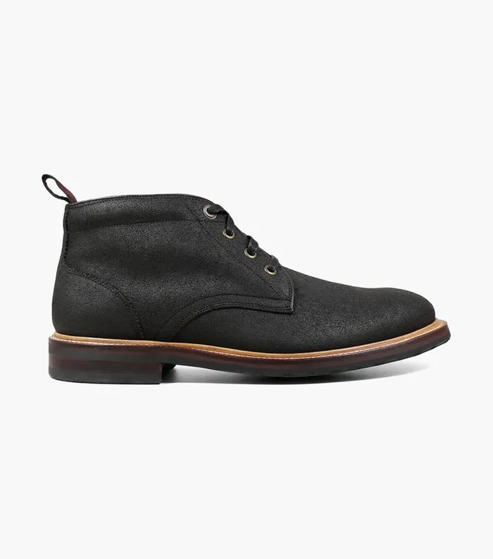 Men Foundry Plain Toe Chukka Boot Ebony Printed Florsheim Casual Shoes