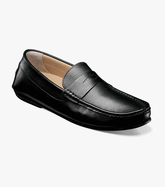 Men Fuego Moc Toe Penny Loafer Black Florsheim Dress Shoes