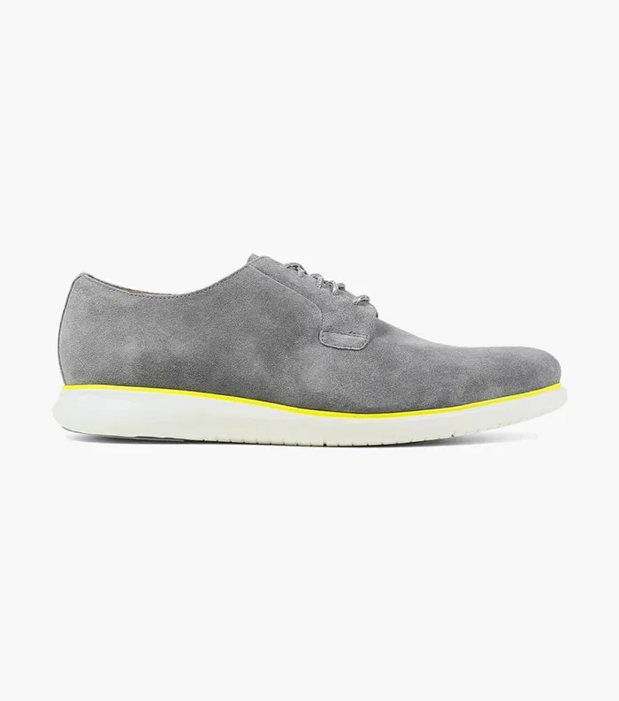 Men Fuel 5Eye Plain Toe Oxford Gray Suede Florsheim Casual Shoes