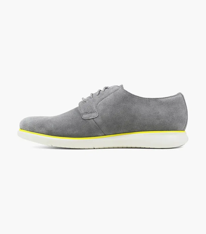 Men Fuel 5Eye Plain Toe Oxford Gray Suede Florsheim Casual Shoes