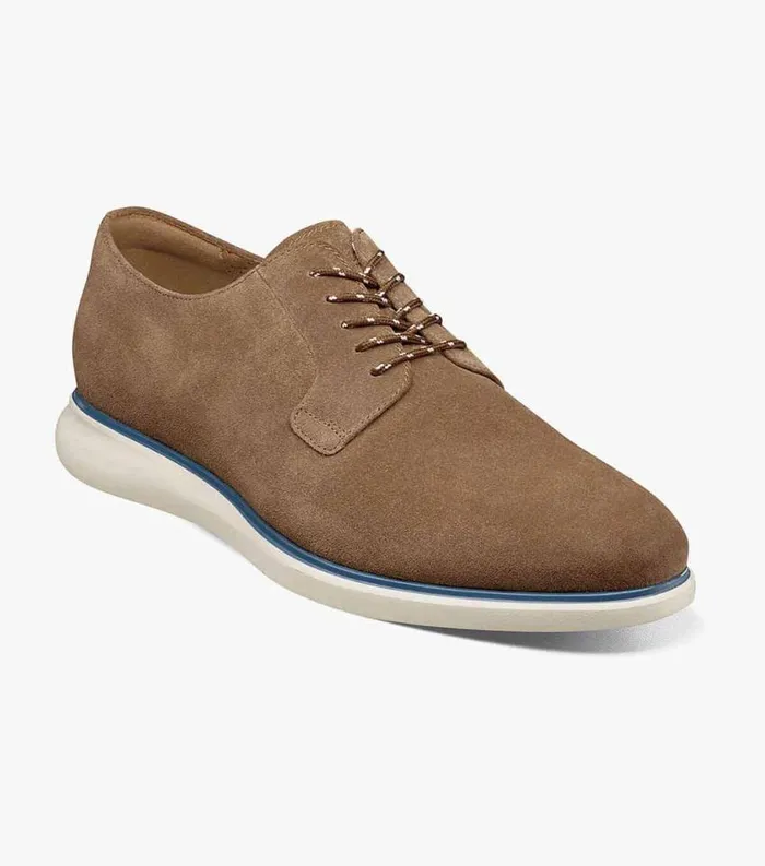 Men Fuel 5Eye Plain Toe Oxford Mocha Florsheim Casual Shoes
