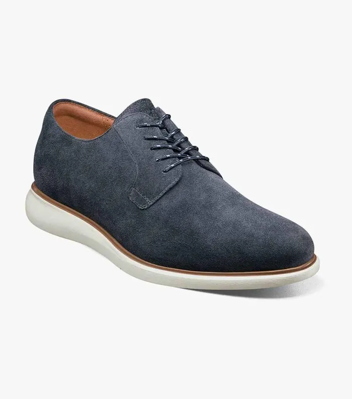Men Fuel 5Eye Plain Toe Oxford Navy Suede Florsheim Casual Shoes