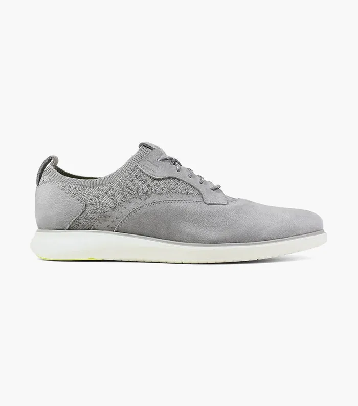 Men Fuel Knit Plain Toe Oxford Light Gray Florsheim Casual Shoes