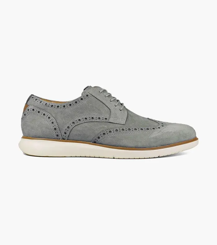 Men Fuel Wingtip Oxford Light Gray Florsheim Casual Shoes