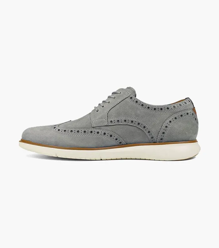 Men Fuel Wingtip Oxford Light Gray Florsheim Casual Shoes