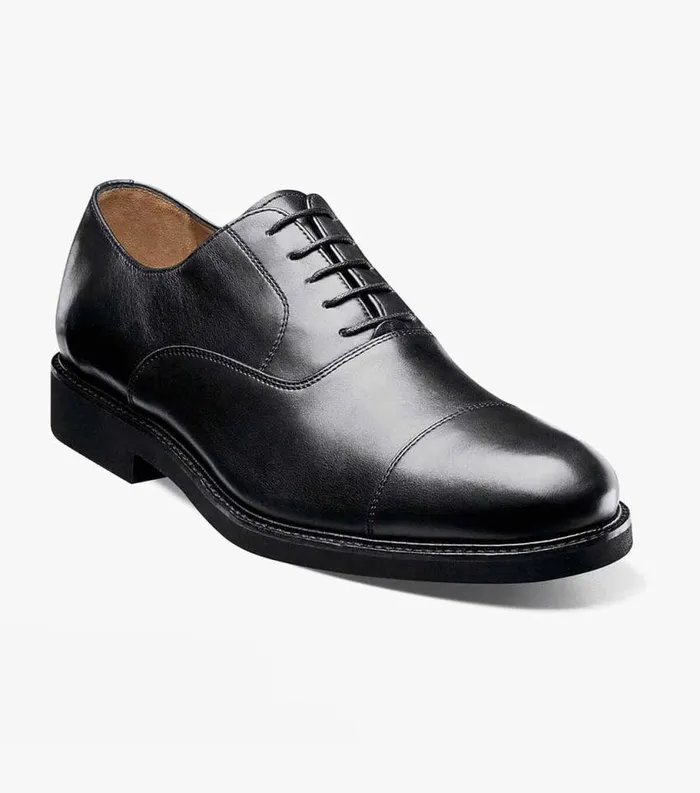 Men Gallo Cap Toe Oxford Black Florsheim Dress Shoes