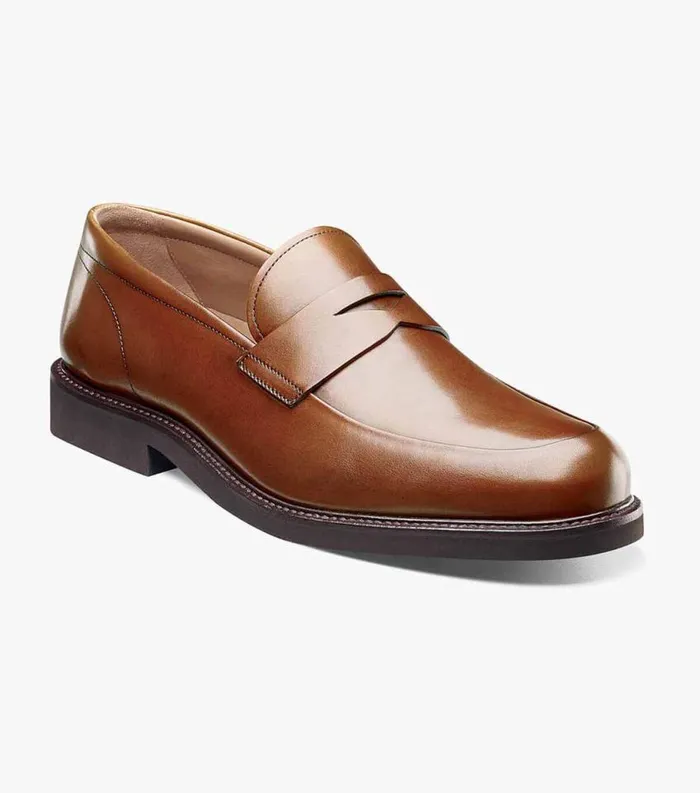 Men Gallo Moc Toe Penny Loafer Cognac Florsheim Dress Shoes
