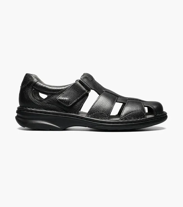 Men Getaway Fisherman Sandal Black Florsheim Casual Shoes