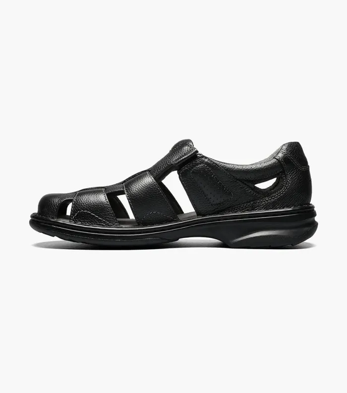 Men Getaway Fisherman Sandal Black Florsheim Casual Shoes