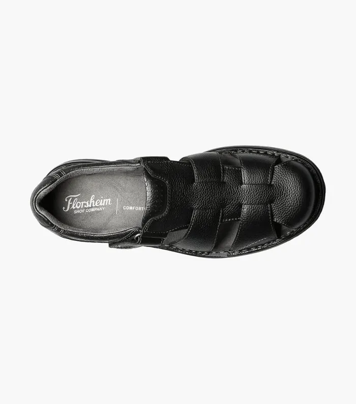 Men Getaway Fisherman Sandal Black Florsheim Casual Shoes