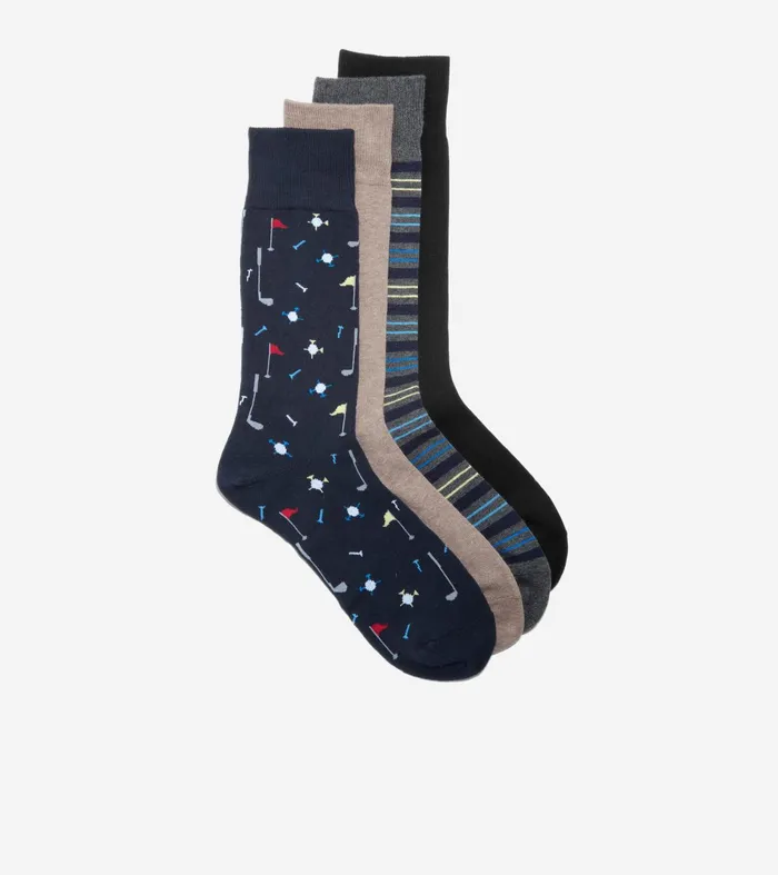 Men Golf Gift Box Navy Blue Assorted Cole Haan Socks