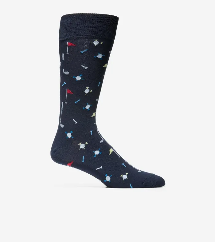 Men Golf Gift Box Navy Blue Assorted Cole Haan Socks