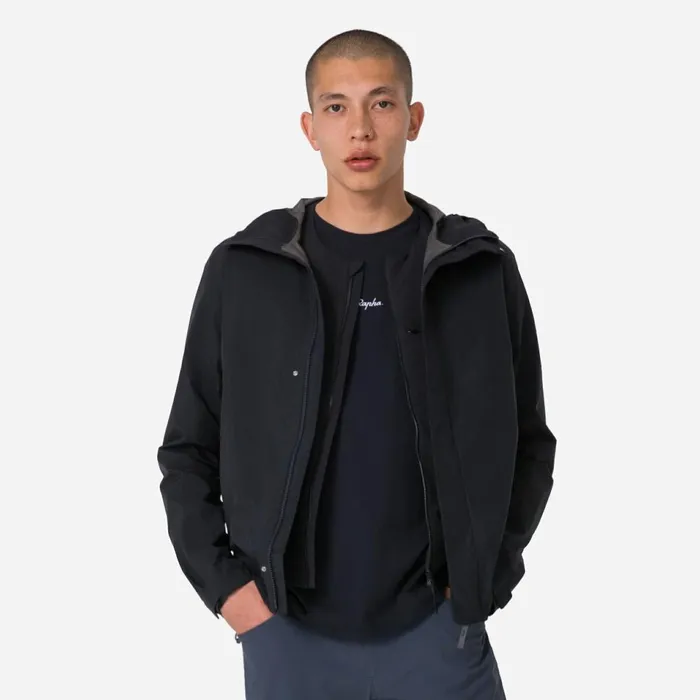 Men GoreTex Hooded Rain Jacket Dark Redredblackcarbon Greybluegrey Blue Rapha Jackets and Vests
