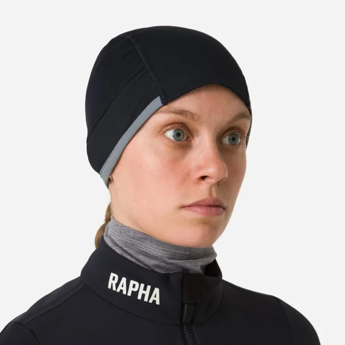 Men GoreTex Windstopper Thermal Hat Black Black Rapha Hats Gloves and Accessories