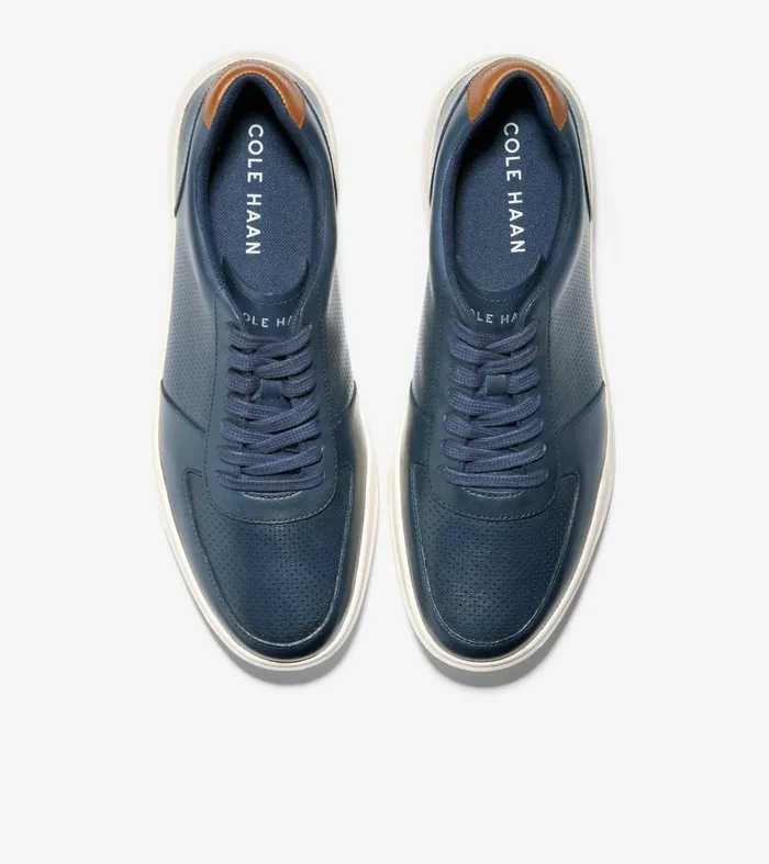 Men Grand Crosscourt Modern Tennis Sneakers Peacoat Perforatedbritish Tan Cole Haan Sneakers
