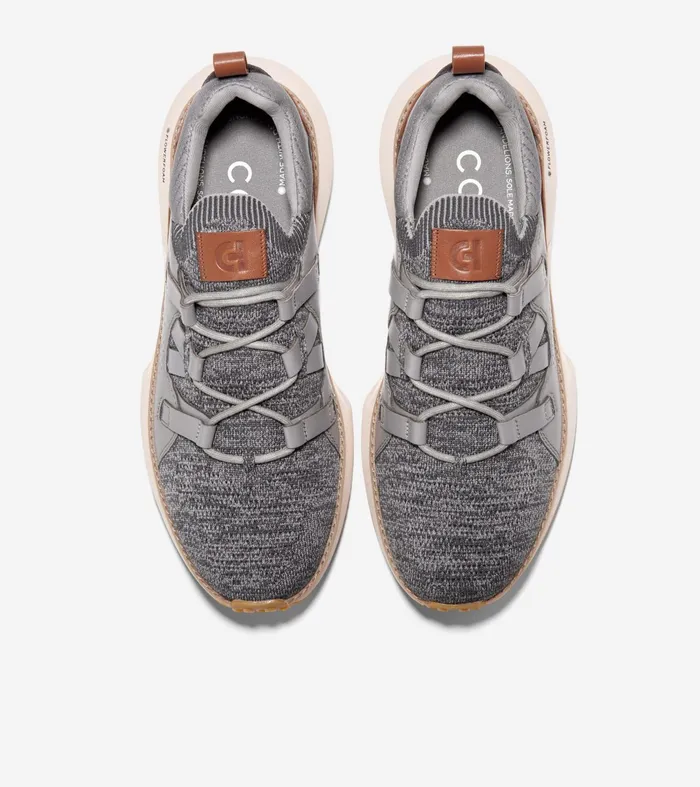 Men GrandMoslashtion II Stitchlitetrade Sneakers Gray Pinstripe Stitchliteandtradebritish Tanivory Cole Haan Sneakers