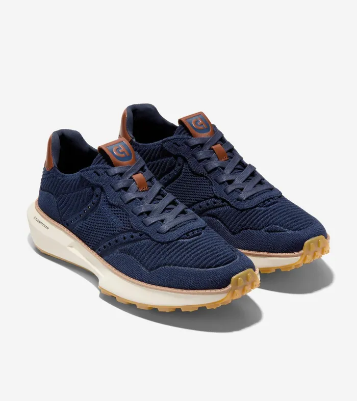Men GrandProslash Ashland Stitchlitetrade Sneakers Navy Blazer Blue Stitchliteandtradebritish Tanivory Cole Haan Sneakers