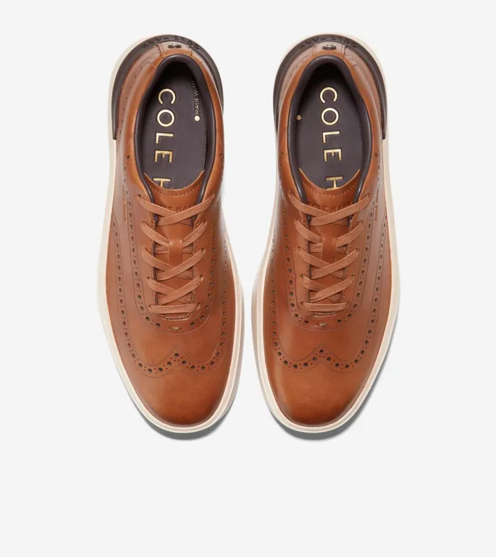 Men GrandProslash Crew Wingtip Sneakers British Tanbirch Cole Haan Sneakers