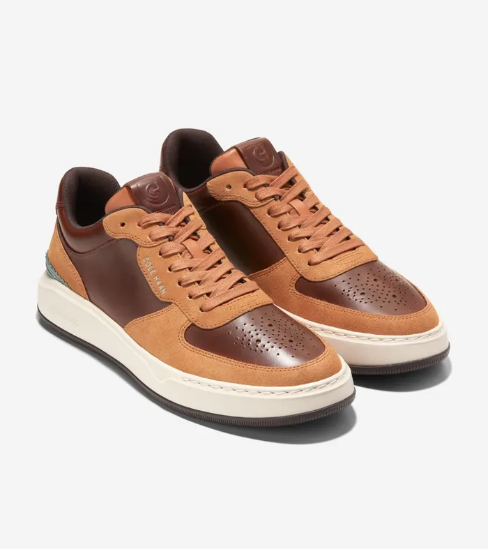 Men GrandProslash Crossover Sneakers Acorn Browntrellisivory Cole Haan Sneakers