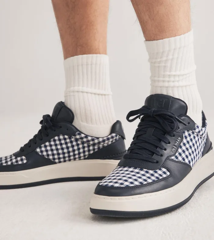 Men GrandProslash Crossover Sneakers Navy Blazerginghamivory Cole Haan Sneakers