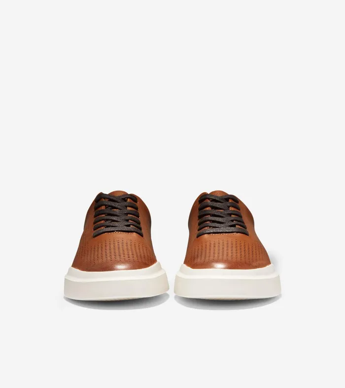 Men GrandProslash Rally Laser Cut Sneakers British Tanivory Cole Haan Sneakers