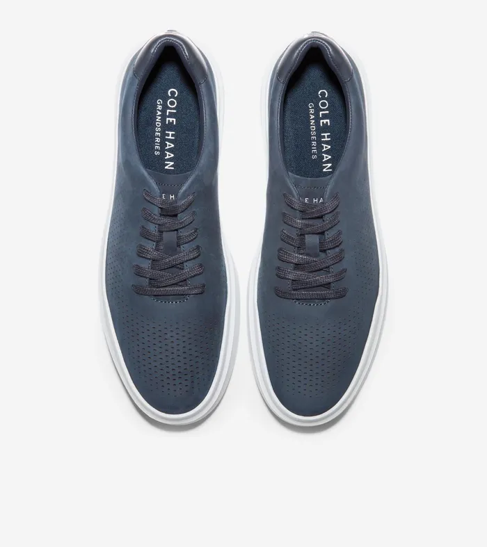 Men GrandProslash Rally Laser Cut Sneakers Navy Nubuck Cole Haan Sneakers