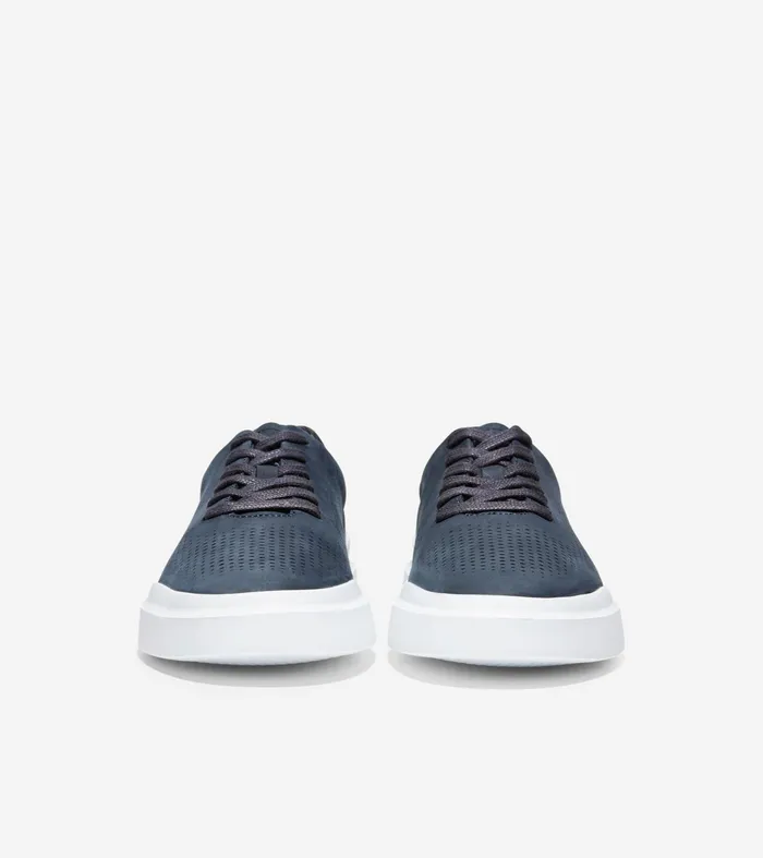 Men GrandProslash Rally Laser Cut Sneakers Navy Nubuck Cole Haan Sneakers