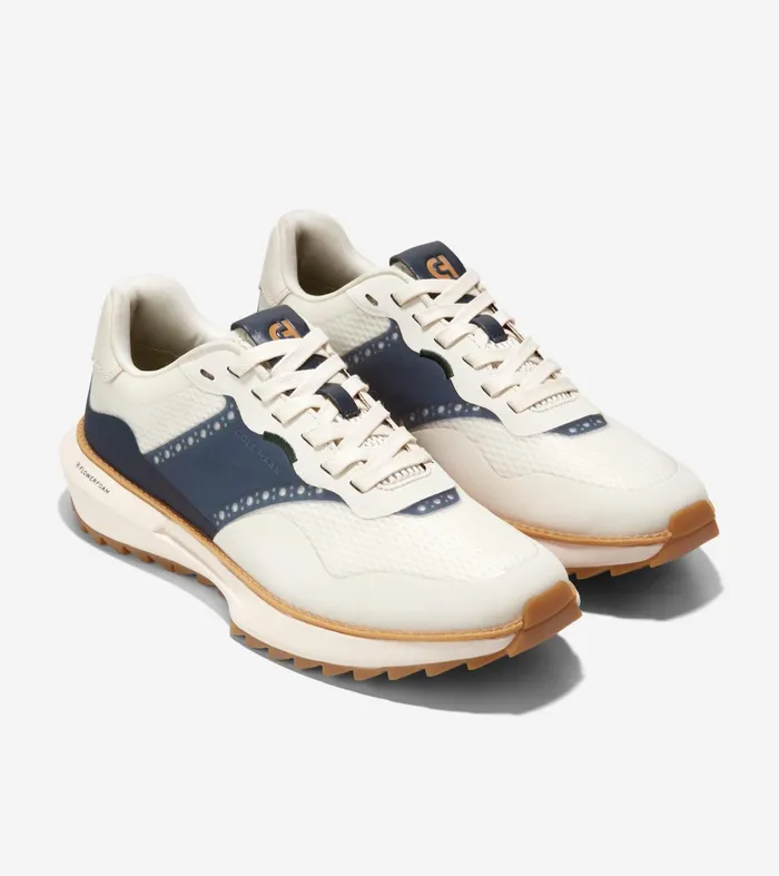 Men GrandProslash WaterResistant Ashland Golf Sneakers Ivorynavy Blazer Blue Cole Haan Sneakers