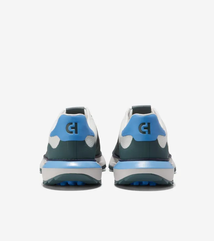 Men GrandProslash WaterResistant Ashland Golf Sneakers Storm Grayoptic Whitemarina Blue Cole Haan Sneakers
