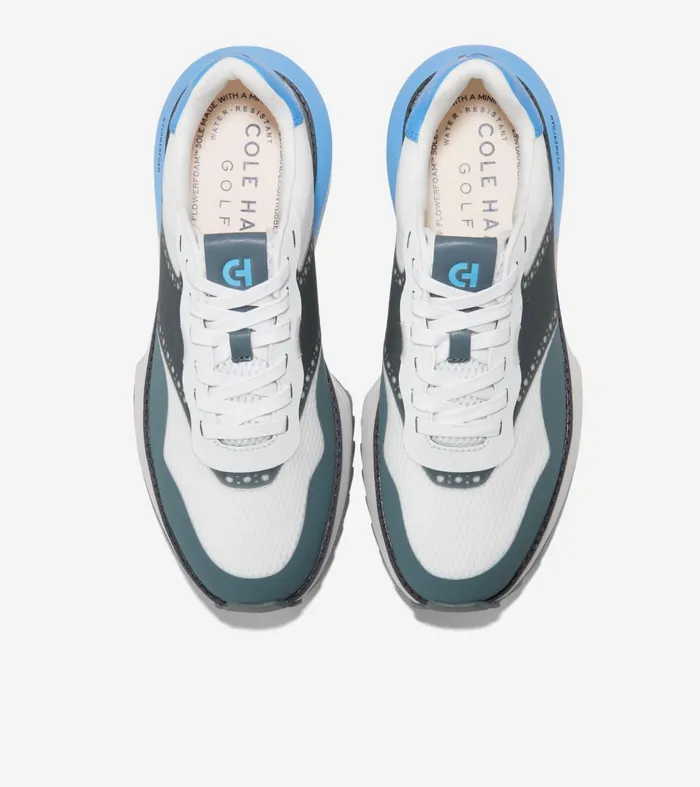 Men GrandProslash WaterResistant Ashland Golf Sneakers Storm Grayoptic Whitemarina Blue Cole Haan Sneakers