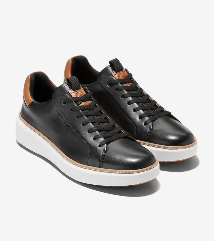 Men GrandProslash Waterproof Topspin Golf Shoes Blackpecan Brownoptic White Cole Haan Sneakers