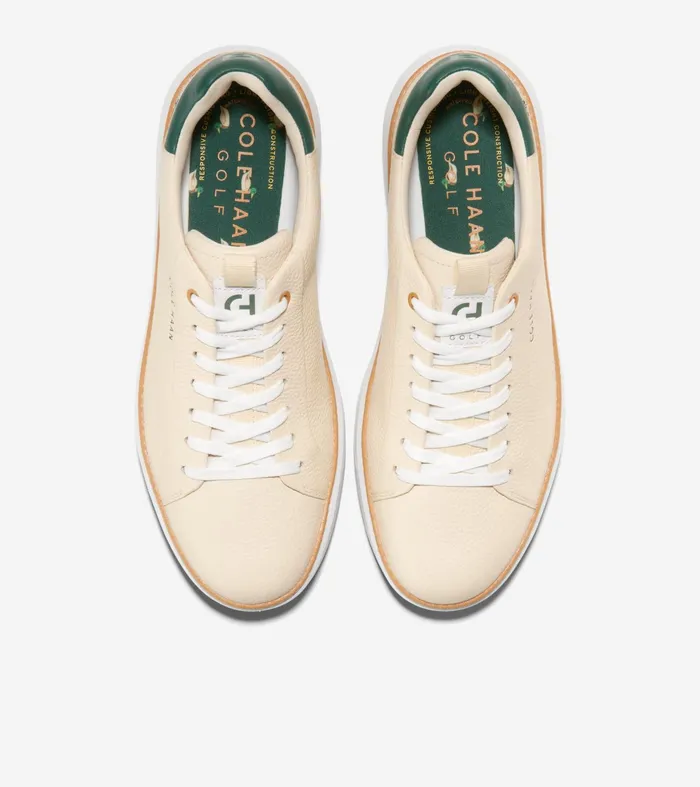 Men GrandProslash Waterproof Topspin Golf Shoes Vanillatrekking Greenoptic White Cole Haan Sneakers