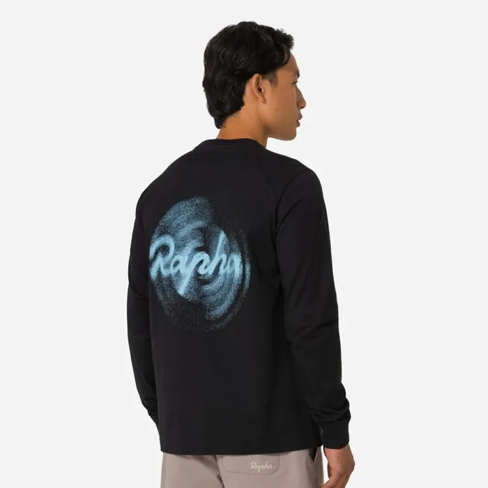 Men Graphic Long Sleeve Cotton TShirt Multicolour Rapha Archive