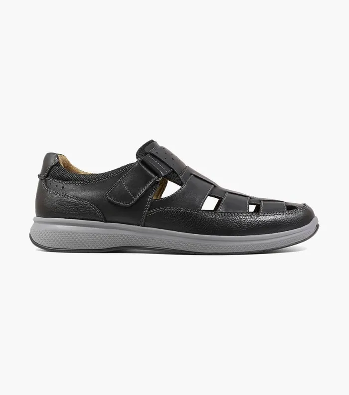Men Great Lakes Fisherman Sandal Black Florsheim Casual Shoes