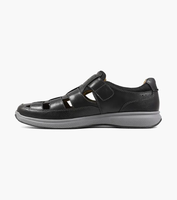 Men Great Lakes Fisherman Sandal Black Florsheim Casual Shoes