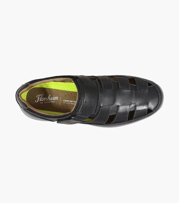 Men Great Lakes Fisherman Sandal Black Florsheim Casual Shoes