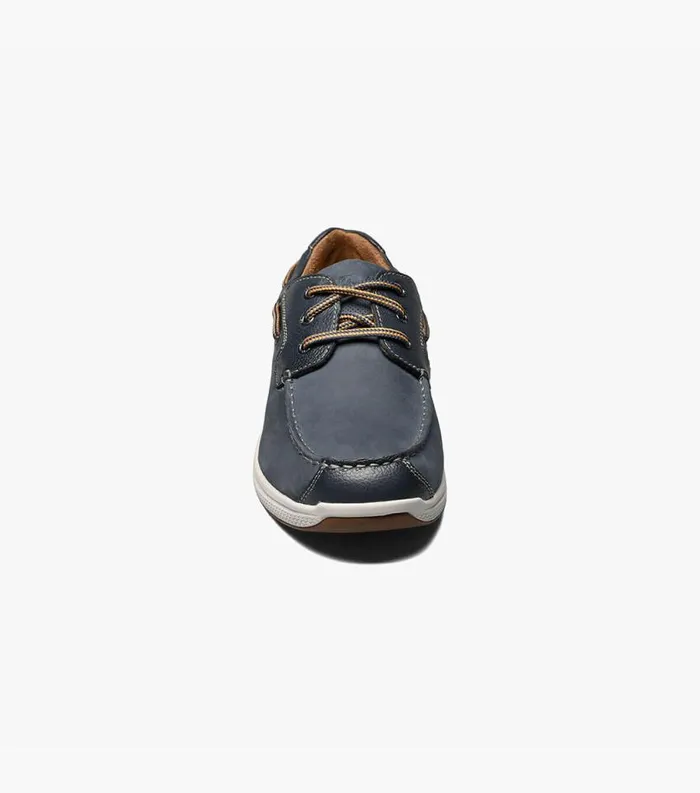 Men Great Lakes Moc Toe Oxford Indigo Florsheim Casual Shoes
