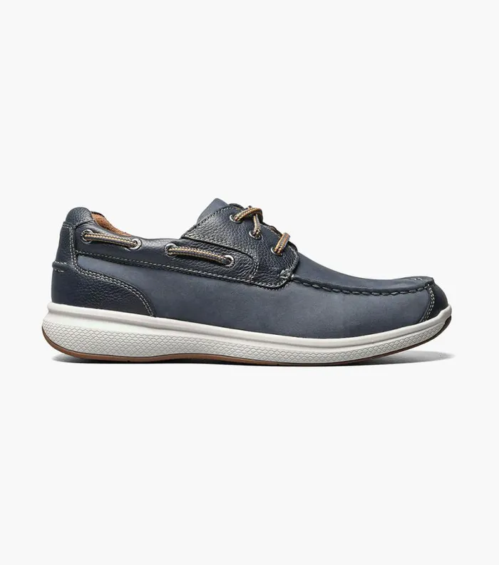 Men Great Lakes Moc Toe Oxford Indigo Florsheim Casual Shoes