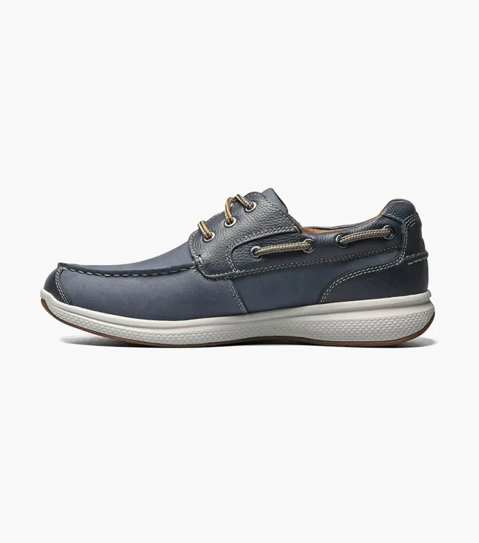 Men Great Lakes Moc Toe Oxford Indigo Florsheim Casual Shoes