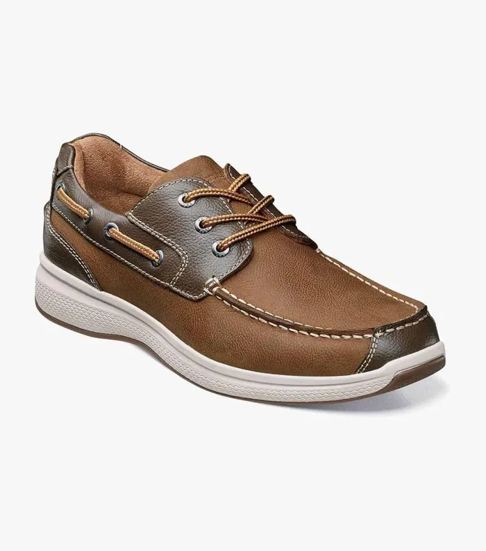 Men Great Lakes Moc Toe Oxford Stone Florsheim Casual Shoes